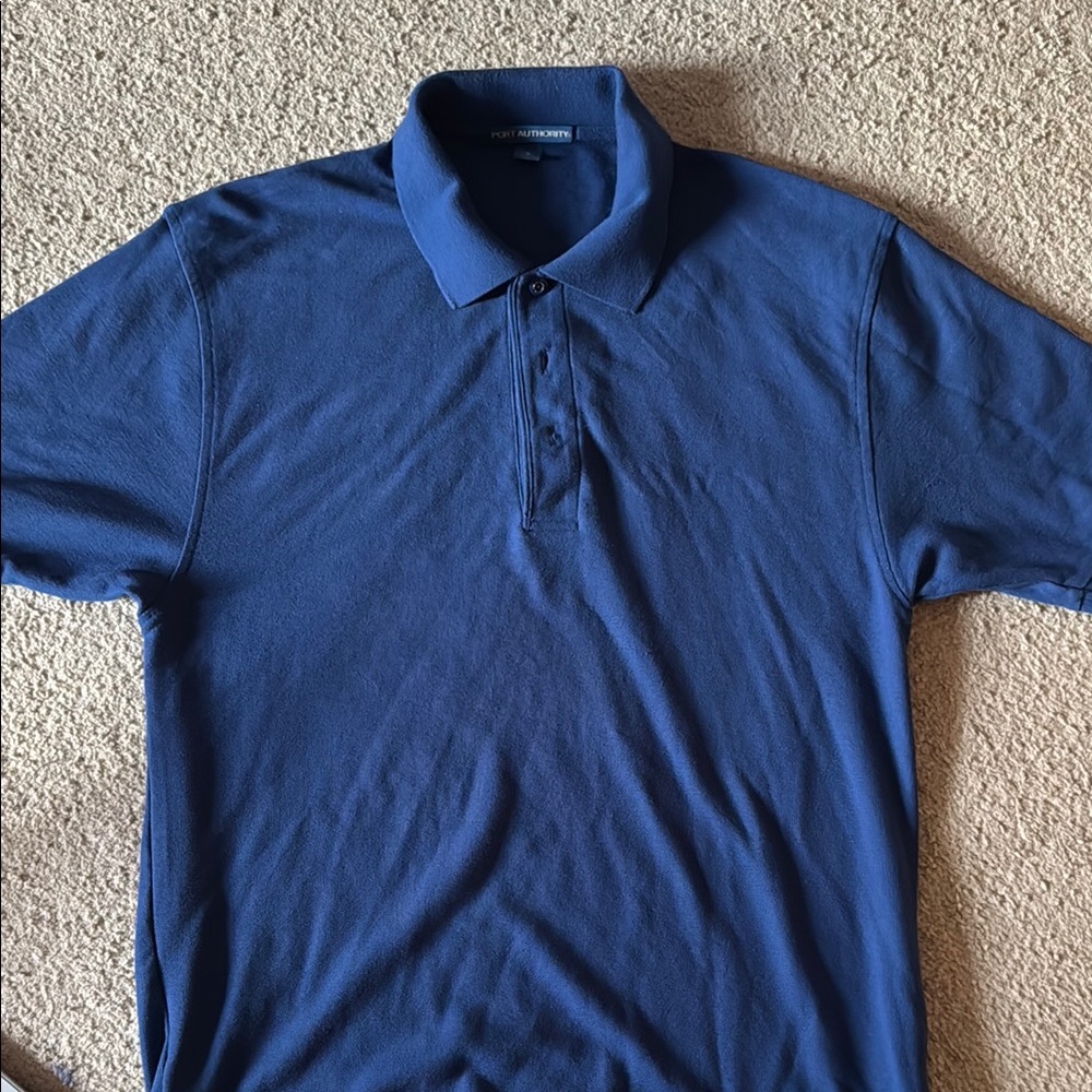 Port Authority Blue Polo Shirt Classic Style